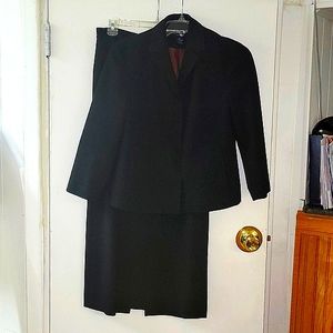 Vintage Ann Taylor Black Skirt Set 2 pieces 6 Petite